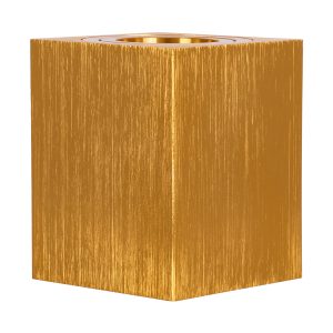 AKIRA 60624 Επιφανειακό Κινούμενο Τετράγωνο Φωτιστικό Σποτ Αλουμινίου με Ντουί GU10 AC 220-240V IP44 Μ8 x Π8 x Υ10cm – Χρυσό Βούρτσας