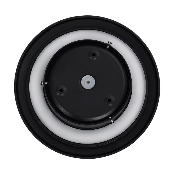 HELIO-R 60660 Φωτιστικό Τοίχου - Απλίκα Αρχιτεκτονικού Φωτισμού Εσωτερικού/Εξωτερικού Χώρου LED 10W 1150lm 120° x 360° AC 220-240V Αδιάβροχο IP65 Φ21 x Π5cm - Θερμό Λευκό 2700K - Μαύρο - Στρόγγυλο - Bridgelux Chip - 3 Years Warranty - Image 4