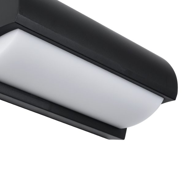 HORIZON 60693 Φωτιστικό Τοίχου - Απλίκα Εσωτερικού/Εξωτερικού Χώρου LED 15W 1575lm 120° AC175-265V Αδιάβροχο IP65 - Πλαστικό Σώμα - Φυσικό λευκό 4500K - Μ23.5 x Π11 x Υ10cm - Μαύρο - Bridgelux Chip - 3 Χρόνια Εγγύηση - Image 4