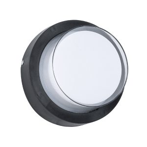 NEXUS 60761 Φωτιστικό Τοίχου – Απλίκα Εσωτερικού/Εξωτερικού Χώρου LED 10W 1050lm 120° AC175-265V Αδιάβροχο IP65 – Πλαστικό Σώμα – Φυσικό λευκό 4500K – Φ17 x Υ9cm – Μαύρο – Bridgelux Chip – 3 Χρόνια Εγγύηση