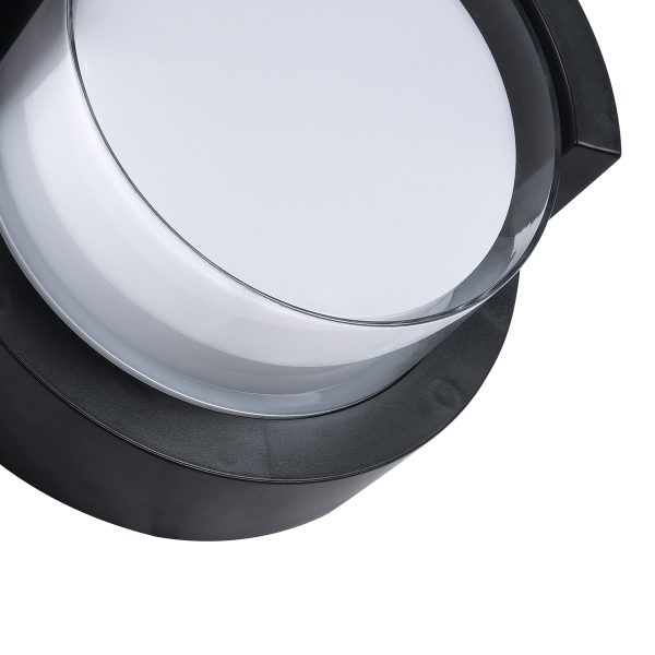 APEX 60764 Φωτιστικό Τοίχου - Απλίκα Εσωτερικού/Εξωτερικού Χώρου LED 10W 1050lm 120° AC175-265V Αδιάβροχο IP65 - Πλαστικό Σώμα - Φυσικό λευκό 4500K - Φ17 x Υ9cm - Μαύρο - Bridgelux Chip - 3 Χρόνια Εγγύηση - Image 4