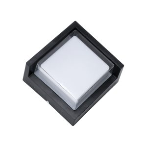 APEX 60770 Φωτιστικό Τοίχου – Απλίκα Εσωτερικού/Εξωτερικού Χώρου LED 10W 1050lm 120° AC175-265V Αδιάβροχο IP65 – Πλαστικό Σώμα – Φυσικό λευκό 4500K – Μ17 x Π17 x Υ9cm – Μαύρο – Bridgelux Chip – 3 Χρόνια Εγγύηση