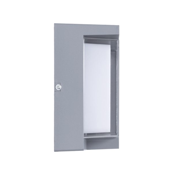 APEX 60771 Φωτιστικό Τοίχου - Απλίκα Εσωτερικού/Εξωτερικού Χώρου LED 10W 1050lm 120° AC175-265V Αδιάβροχο IP65 - Πλαστικό Σώμα - Φυσικό λευκό 4500K - Μ17 x Π17 x Υ9cm - Γκρι - Bridgelux Chip - 3 Χρόνια Εγγύηση - Image 4