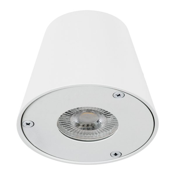 GARDENIA 60793 Φωτιστικό Τοίχου - Απλίκα Αρχιτεκτονικού Φωτισμού Εσωτερικού/Εξωτερικού Χώρου Up or Down Μονόφωτο 1 x GU10 AC220-240V Αδιάβροχο IP65 - Σώμα Αλουμινίου & Tempered Glass - Μ9.5 x Π13 x Υ7.7cm - Λευκό - 5 Years Warranty - Image 3