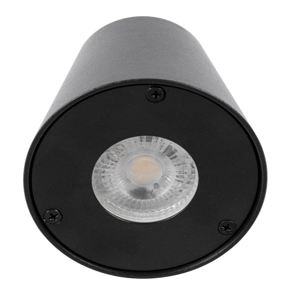 GARDENIA 60795 Φωτιστικό Τοίχου - Απλίκα Αρχιτεκτονικού Φωτισμού Εσωτερικού/Εξωτερικού Χώρου Up or Down Μονόφωτο 1 x GU10 AC220-240V Αδιάβροχο IP65 - Σώμα Αλουμινίου & Tempered Glass - Μ9.5 x Π13 x Υ7.7cm - Μαύρο - 5 Years Warranty - Image 5