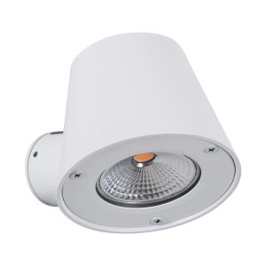 GARDENIA 60797 Φωτιστικό Τοίχου – Απλίκα Αρχιτεκτονικού Φωτισμού Εσωτερικού/Εξωτερικού Χώρου Up or Down LED 7W 700lm 60° AC220-240V Αδιάβροχο IP65 – Σώμα Αλουμινίου & Tempered Glass – Μ9.5 x Π13 x Υ7.7cm – Θερμό Λευκό 2700K – Λευκό – Bridgelux Chip –