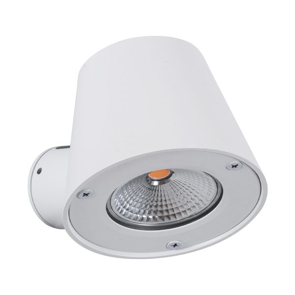 GARDENIA 60797 Φωτιστικό Τοίχου - Απλίκα Αρχιτεκτονικού Φωτισμού Εσωτερικού/Εξωτερικού Χώρου Up or Down LED 7W 700lm 60° AC220-240V Αδιάβροχο IP65 - Σώμα Αλουμινίου & Tempered Glass - Μ9.5 x Π13 x Υ7.7cm - Θερμό Λευκό 2700K - Λευκό - Bridgelux Chip - - Image 2