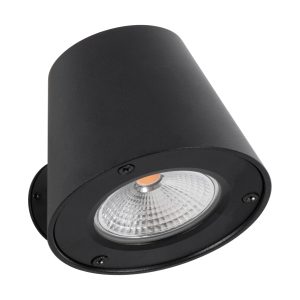 GARDENIA 60799 Φωτιστικό Τοίχου – Απλίκα Αρχιτεκτονικού Φωτισμού Εσωτερικού/Εξωτερικού Χώρου Up or Down LED 7W 700lm 60° AC220-240V Αδιάβροχο IP65 – Σώμα Αλουμινίου & Tempered Glass – Μ9.5 x Π13 x Υ7.7cm – Θερμό Λευκό 2700K – Μαύρο – Bridgelux Chip –