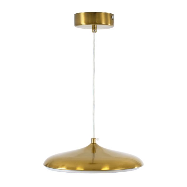 BARON 60886 Κρεμαστή Πλαφονιέρα Οροφής LED CCT 12W 1440lm 120° AC 220-240V - Εναλλαγή Φωτισμού μέσω Διακόπτη On/Off All In One Ψυχρό 6000k+Φυσικό 4500k+Θερμό 2700k Φ25 x Υ8cm - Χρυσό Πλατίνα - 3 Years Warranty - Image 5