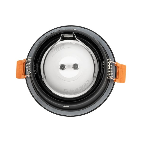 SIGMA 60891 Χωνευτή Στρόγγυλη Βάση Σποτ Οροφής/Μπάνιου για Λάμπα MR16/GU10 Αδιάβροχο IP65 - Μαύρο Αλουμίνιο & Λευκό Γυαλί - Φ8.5 x Υ4.4cm / Q7.5cm - Image 4