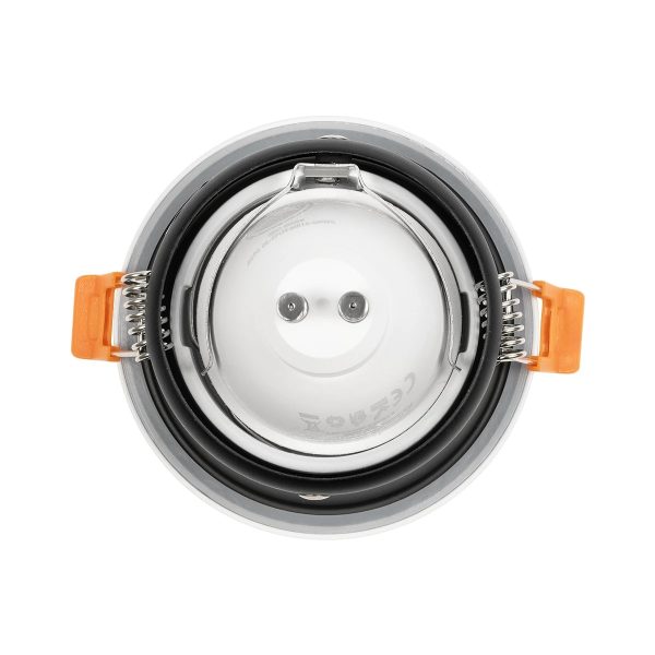 SIGMA 60892 Χωνευτή Στρόγγυλη Βάση Σποτ Οροφής/Μπάνιου για Λάμπα MR16/GU10 Αδιάβροχο IP65 - Λευκό Αλουμίνιο & Λευκό Γυαλί - Φ8.5 x Υ4.4cm / Q7.5cm - Image 4