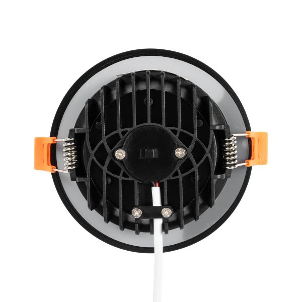 WATERA 60897 Χωνευτό Downlight Σποτ Panel LED 12W 1500lm 120° AC 220-240V Αδιάβροχο IP54 Ρυθμιζόμενο Λευκό CCT με Διακόπτη στο Σώμα 2700K/4500K/6000K Dimmable - Lumileds SMD Chip & TÜV SÜD Driver - Μαύρο Ματ - Μ10.8 x Π10.8 x Υ3.2cm / Q9cm - 3 Χρόνια - Image 5