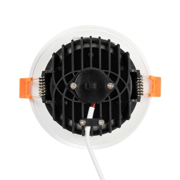 WATERA 60898 Χωνευτό Downlight Σποτ Panel LED 12W 1500lm 120° AC 220-240V Αδιάβροχο IP54 Ρυθμιζόμενο Λευκό CCT με Διακόπτη στο Σώμα 2700K/4500K/6000K Dimmable - Lumileds SMD Chip & TÜV SÜD Driver - Λευκό Ματ - Μ10.8 x Π10.8 x Υ3.2cm / Q9cm - 3 Χρόνια - Image 5