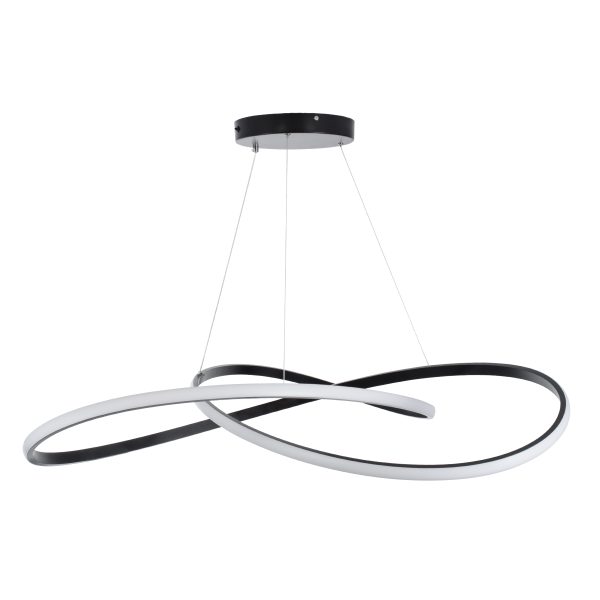 DEXTER 60917 Κρεμαστό Φωτιστικό Οροφής Design LED CCT 120W 13440lm 300° AC 220-240V - Εναλλαγή Φωτισμού μέσω Τηλεχειριστηρίου All In One Ψυχρό 6000k+Φυσικό 4500k+Θερμό 2700k Dimmable Φ103cm - Μαύρο - 3 Years Warranty - Image 4