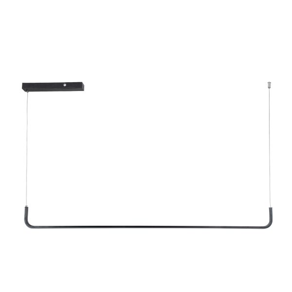 LINARIA 60921 Κρεμαστό Φωτιστικό Οροφής Design LED CCT 36W 4150lm 200° AC 220-240V - Εναλλαγή Φωτισμού μέσω Τηλεχειριστηρίου All In One Ψυχρό 6000k+Φυσικό 4500k+Θερμό 2700k Dimmable Μ120 x Π2 x Υ10cm - Μαύρο - 3 Years Warranty - Image 2