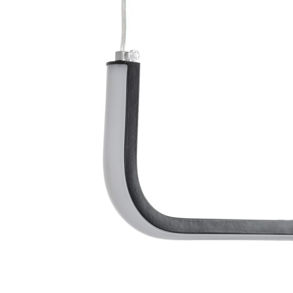 LINARIA 60921 Κρεμαστό Φωτιστικό Οροφής Design LED CCT 36W 4150lm 200° AC 220-240V - Εναλλαγή Φωτισμού μέσω Τηλεχειριστηρίου All In One Ψυχρό 6000k+Φυσικό 4500k+Θερμό 2700k Dimmable Μ120 x Π2 x Υ10cm - Μαύρο - 3 Years Warranty - Image 3
