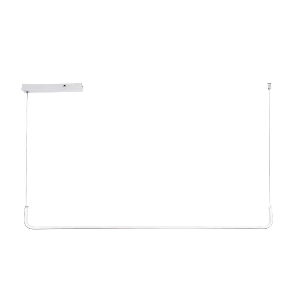 LINARIA 60922 Κρεμαστό Φωτιστικό Οροφής Design LED CCT 36W 4150lm 200° AC 220-240V - Εναλλαγή Φωτισμού μέσω Τηλεχειριστηρίου All In One Ψυχρό 6000k+Φυσικό 4500k+Θερμό 2700k Dimmable Μ120 x Π2 x Υ10cm - Λευκό - 3 Years Warranty - Image 2