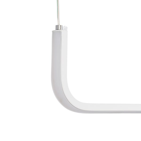 LINARIA 60922 Κρεμαστό Φωτιστικό Οροφής Design LED CCT 36W 4150lm 200° AC 220-240V - Εναλλαγή Φωτισμού μέσω Τηλεχειριστηρίου All In One Ψυχρό 6000k+Φυσικό 4500k+Θερμό 2700k Dimmable Μ120 x Π2 x Υ10cm - Λευκό - 3 Years Warranty - Image 3