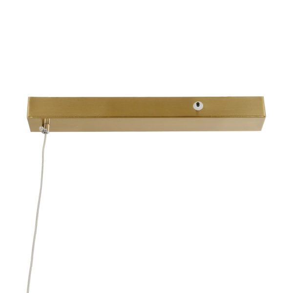 LINARIA 60923 Μοντέρνο Κρεμαστό Φωτιστικό Οροφής LED 36W 4150lm 180° AC 220-240V IP20 Ρυθμιζόμενο Λευκό CCT με Χειριστήριο από 2700K έως 6000K Dimmable - Lumileds SMD Chip - Χρυσό Βούρτσας - Μ120 x Π2 x Υ10cm - 3 Χρόνια Εγγύηση - Image 4