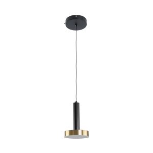 ZANE 60933 Κρεμαστό Φωτιστικό Design LED CCT 18W 2016lm 120° AC 220-240V IP20 – Εναλλαγή Φωτισμού μέσω Τηλεχειριστηρίου All In One Ψυχρό 6000k+Φυσικό 4500k+Θερμό 2700k Dimmable – Φ15 x Υ20cm – Μαύρο & Χρυσό – 3 Χρόνια Εγγύηση