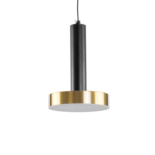 ZANE 60933 Κρεμαστό Φωτιστικό Design LED CCT 18W 2016lm 120° AC 220-240V IP20 - Εναλλαγή Φωτισμού μέσω Τηλεχειριστηρίου All In One Ψυχρό 6000k+Φυσικό 4500k+Θερμό 2700k Dimmable - Φ15 x Υ20cm - Μαύρο & Χρυσό - 3 Χρόνια Εγγύηση - Image 2