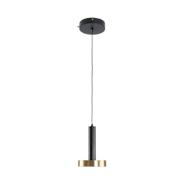 ZANE 60933 Κρεμαστό Φωτιστικό Design LED CCT 18W 2016lm 120° AC 220-240V IP20 - Εναλλαγή Φωτισμού μέσω Τηλεχειριστηρίου All In One Ψυχρό 6000k+Φυσικό 4500k+Θερμό 2700k Dimmable - Φ15 x Υ20cm - Μαύρο & Χρυσό - 3 Χρόνια Εγγύηση - Image 3