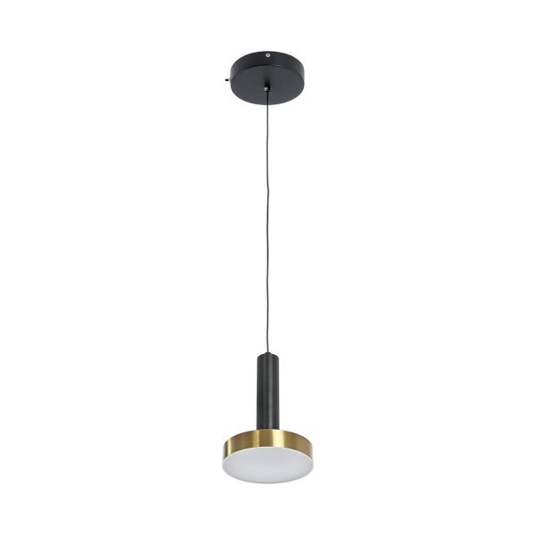 ZANE 60933 Κρεμαστό Φωτιστικό Design LED CCT 18W 2016lm 120° AC 220-240V IP20 - Εναλλαγή Φωτισμού μέσω Τηλεχειριστηρίου All In One Ψυχρό 6000k+Φυσικό 4500k+Θερμό 2700k Dimmable - Φ15 x Υ20cm - Μαύρο & Χρυσό - 3 Χρόνια Εγγύηση - Image 4