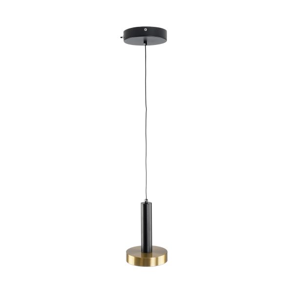 ZANE 60933 Κρεμαστό Φωτιστικό Design LED CCT 18W 2016lm 120° AC 220-240V IP20 - Εναλλαγή Φωτισμού μέσω Τηλεχειριστηρίου All In One Ψυχρό 6000k+Φυσικό 4500k+Θερμό 2700k Dimmable - Φ15 x Υ20cm - Μαύρο & Χρυσό - 3 Χρόνια Εγγύηση - Image 5