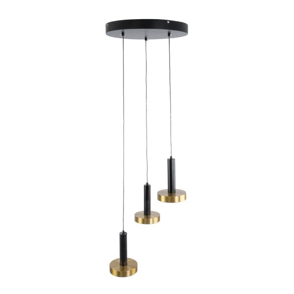 ZANE 60934 Κρεμαστό Φωτιστικό Design LED CCT 54W 6048lm 120° AC 220-240V IP20 - Εναλλαγή Φωτισμού μέσω Τηλεχειριστηρίου All In One Ψυχρό 6000k+Φυσικό 4500k+Θερμό 2700k Dimmable - Φ40 x Υ20cm - Μαύρο & Χρυσό - 3 Χρόνια Εγγύηση - Image 5