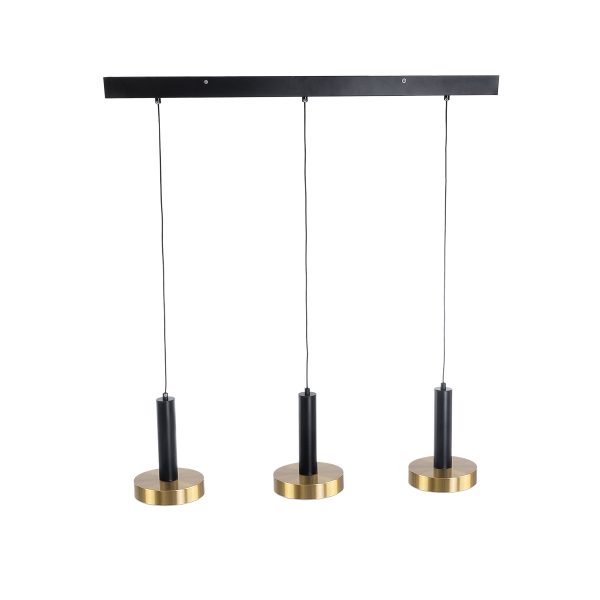 ZANE 60936 Κρεμαστό Φωτιστικό Design LED CCT 54W 6048lm 120° AC 220-240V IP20 - Εναλλαγή Φωτισμού μέσω Τηλεχειριστηρίου All In One Ψυχρό 6000k+Φυσικό 4500k+Θερμό 2700k Dimmable - Μ80 x Π15 x Υ20cm - Μαύρο & Χρυσό - 3 Χρόνια Εγγύηση - Image 5