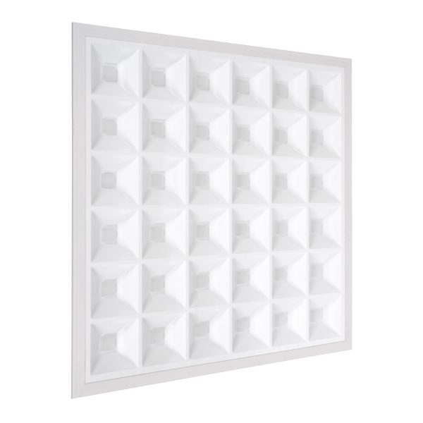 ZEUS 60969 Χωνευτό LED Panel 60x60cm 48W 7200lm 120° CRI≥86Ra UGR<19 Anti-Glare Shield Diffuser AC 220-240V IP44 Μ60 x Π60 x Υ3.3cm - Φυσικό Λευκό 4500K - Bridgelux High Lumen Chips - TÜV Certified Driver - 5 Years Warranty - Image 2
