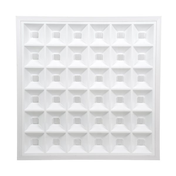 ZEUS 60969 Χωνευτό LED Panel 60x60cm 48W 7200lm 120° CRI≥86Ra UGR<19 Anti-Glare Shield Diffuser AC 220-240V IP44 Μ60 x Π60 x Υ3.3cm - Φυσικό Λευκό 4500K - Bridgelux High Lumen Chips - TÜV Certified Driver - 5 Years Warranty - Image 3