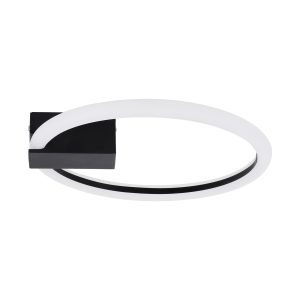 CINDERELLA 60976 Φωτιστικό Οροφής Δαχτυλίδι-Κύκλος LED CCT 16W 1792lm 360° AC 220-240V – Εναλλαγή Φωτισμού μέσω Διακόπτη On/Off All In One Ψυχρό 6000k+Φυσικό 4500k+Θερμό 2700k Φ28cm – Μαύρο – 3 Years Warranty