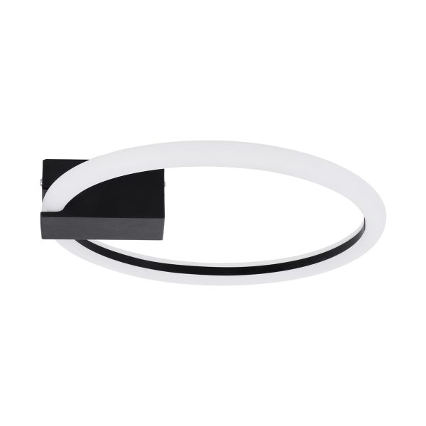 CINDERELLA 60976 Φωτιστικό Οροφής Δαχτυλίδι-Κύκλος LED CCT 16W 1792lm 360° AC 220-240V - Εναλλαγή Φωτισμού μέσω Διακόπτη On/Off All In One Ψυχρό 6000k+Φυσικό 4500k+Θερμό 2700k Φ28cm - Μαύρο - 3 Years Warranty - Image 2