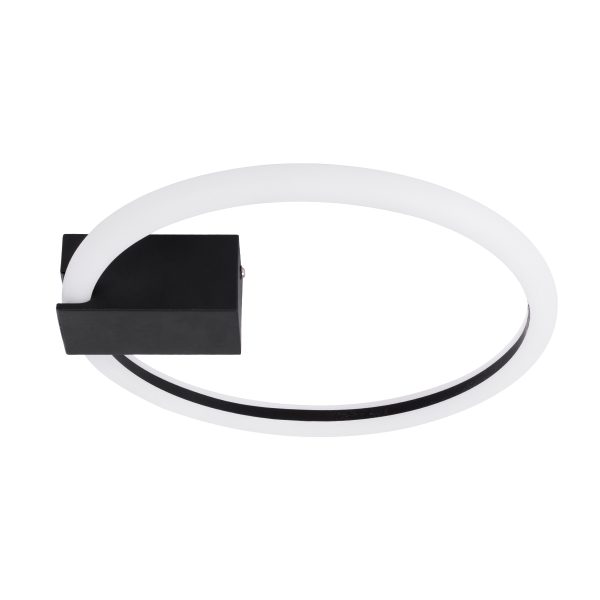 CINDERELLA 60976 Φωτιστικό Οροφής Δαχτυλίδι-Κύκλος LED CCT 16W 1792lm 360° AC 220-240V - Εναλλαγή Φωτισμού μέσω Διακόπτη On/Off All In One Ψυχρό 6000k+Φυσικό 4500k+Θερμό 2700k Φ28cm - Μαύρο - 3 Years Warranty - Image 4
