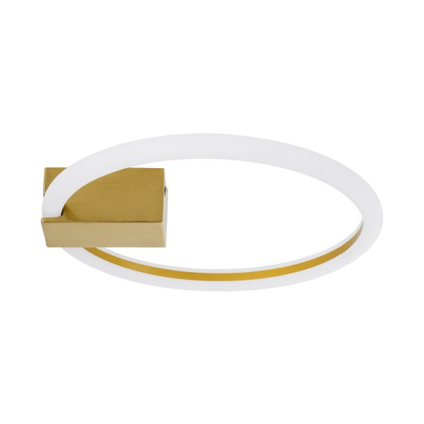 CINDERELLA 60978 Φωτιστικό Οροφής Δαχτυλίδι-Κύκλος LED CCT 16W 1792lm 360° AC 220-240V - Εναλλαγή Φωτισμού μέσω Διακόπτη On/Off All In One Ψυχρό 6000k+Φυσικό 4500k+Θερμό 2700k Φ28cm - Χρυσό Βούρτσας - 3 Years Warranty - Image 4