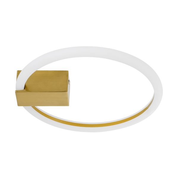 CINDERELLA 60978 Φωτιστικό Οροφής Δαχτυλίδι-Κύκλος LED CCT 16W 1792lm 360° AC 220-240V - Εναλλαγή Φωτισμού μέσω Διακόπτη On/Off All In One Ψυχρό 6000k+Φυσικό 4500k+Θερμό 2700k Φ28cm - Χρυσό Βούρτσας - 3 Years Warranty - Image 5