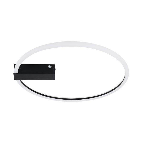 CINDERELLA 60980 Φωτιστικό Οροφής Δαχτυλίδι-Κύκλος LED CCT 30W 3360lm 360° AC 220-240V - Εναλλαγή Φωτισμού μέσω Τηλεχειριστηρίου All In One Ψυχρό 6000k+Φυσικό 4500k+Θερμό 2700k Dimmable Φ50cm - Μαύρο - 3 Years Warranty - Image 4