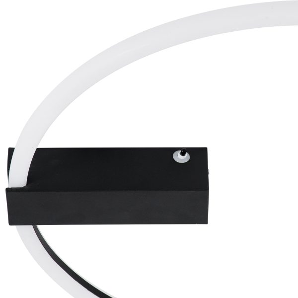 CINDERELLA 60980 Φωτιστικό Οροφής Δαχτυλίδι-Κύκλος LED CCT 30W 3360lm 360° AC 220-240V - Εναλλαγή Φωτισμού μέσω Τηλεχειριστηρίου All In One Ψυχρό 6000k+Φυσικό 4500k+Θερμό 2700k Dimmable Φ50cm - Μαύρο - 3 Years Warranty - Image 5