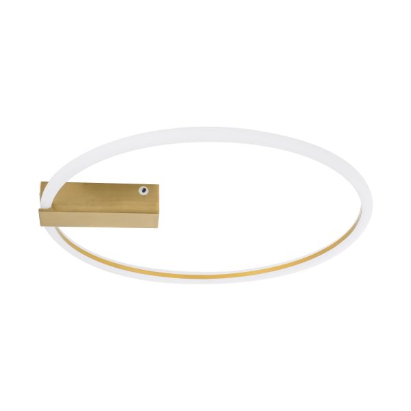 CINDERELLA 60982 Φωτιστικό Οροφής Δαχτυλίδι-Κύκλος LED CCT 30W 3360lm 360° AC 220-240V - Εναλλαγή Φωτισμού μέσω Τηλεχειριστηρίου All In One Ψυχρό 6000k+Φυσικό 4500k+Θερμό 2700k Dimmable Φ50cm - Χρυσό Βούρτσας - 3 Years Warranty - Image 4