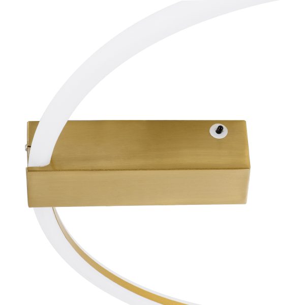 CINDERELLA 60982 Φωτιστικό Οροφής Δαχτυλίδι-Κύκλος LED CCT 30W 3360lm 360° AC 220-240V - Εναλλαγή Φωτισμού μέσω Τηλεχειριστηρίου All In One Ψυχρό 6000k+Φυσικό 4500k+Θερμό 2700k Dimmable Φ50cm - Χρυσό Βούρτσας - 3 Years Warranty - Image 5