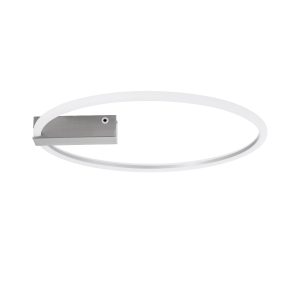 CINDERELLA 60983 Φωτιστικό Οροφής Δαχτυλίδι-Κύκλος LED CCT 30W 3360lm 360° AC 220-240V – Εναλλαγή Φωτισμού μέσω Τηλεχειριστηρίου All In One Ψυχρό 6000k+Φυσικό 4500k+Θερμό 2700k Dimmable Φ50cm – Χρώμιο Νικελ – 3 Years Warranty