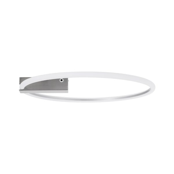 CINDERELLA 60983 Φωτιστικό Οροφής Δαχτυλίδι-Κύκλος LED CCT 30W 3360lm 360° AC 220-240V - Εναλλαγή Φωτισμού μέσω Τηλεχειριστηρίου All In One Ψυχρό 6000k+Φυσικό 4500k+Θερμό 2700k Dimmable Φ50cm - Χρώμιο Νικελ - 3 Years Warranty - Image 3