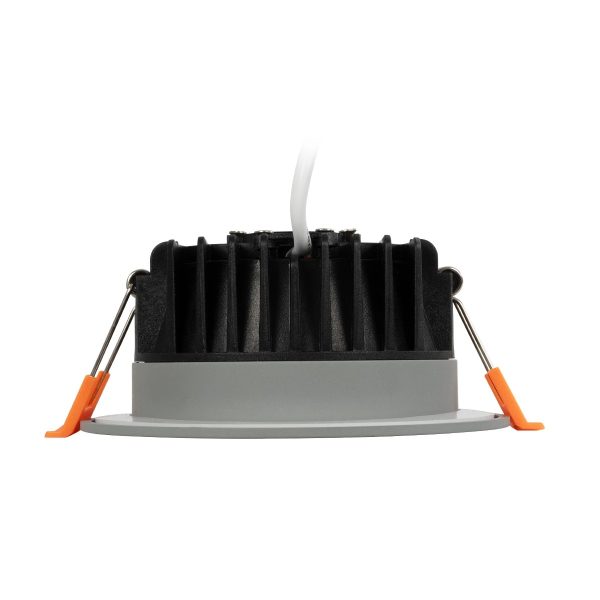 WATERA 60986 Χωνευτό Downlight Σποτ Panel LED 12W 1500lm 120° AC 220-240V Αδιάβροχο IP54 Ρυθμιζόμενο Λευκό CCT με Διακόπτη στο Σώμα 2700K/4500K/6000K Dimmable - Lumileds SMD Chip & TÜV SÜD Driver - Γκρι Ανθρακί Ματ - Μ10.8 x Π10.8 x Υ3.2cm / Q9cm - 3 - Image 3