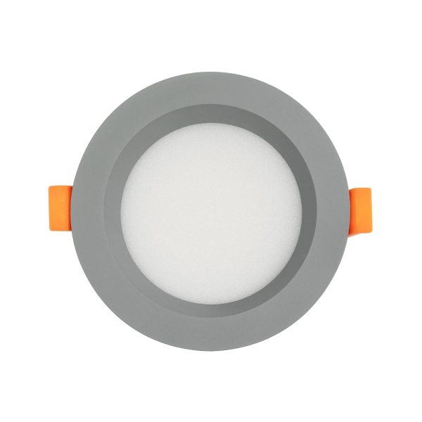 WATERA 60986 Χωνευτό Downlight Σποτ Panel LED 12W 1500lm 120° AC 220-240V Αδιάβροχο IP54 Ρυθμιζόμενο Λευκό CCT με Διακόπτη στο Σώμα 2700K/4500K/6000K Dimmable - Lumileds SMD Chip & TÜV SÜD Driver - Γκρι Ανθρακί Ματ - Μ10.8 x Π10.8 x Υ3.2cm / Q9cm - 3 - Image 4