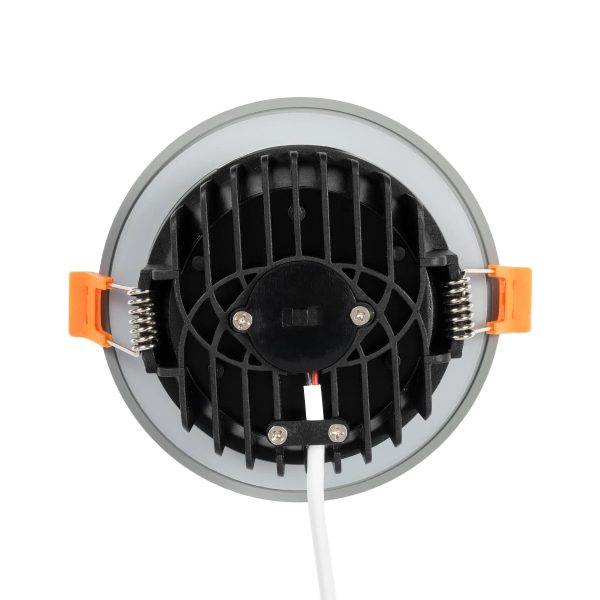 WATERA 60986 Χωνευτό Downlight Σποτ Panel LED 12W 1500lm 120° AC 220-240V Αδιάβροχο IP54 Ρυθμιζόμενο Λευκό CCT με Διακόπτη στο Σώμα 2700K/4500K/6000K Dimmable - Lumileds SMD Chip & TÜV SÜD Driver - Γκρι Ανθρακί Ματ - Μ10.8 x Π10.8 x Υ3.2cm / Q9cm - 3 - Image 5