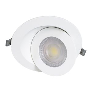 LEXIS JOINT 60988 Χωνευτό LED Κινούμενο Spot Downlight 12W 1200lm 45° AC 220-240V IP44 Φ15.8cm x Υ4.1cm – Στρόγγυλο – Λευκό – Φυσικό Λευκό 4500K – Bridgelux Chip – TÜV Certified Driver – 5 Years Warranty
