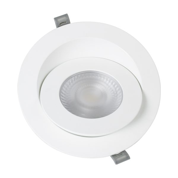 LEXIS JOINT 60988 Χωνευτό LED Κινούμενο Spot Downlight 12W 1200lm 45° AC 220-240V IP44 Φ15.8cm x Υ4.1cm - Στρόγγυλο - Λευκό - Φυσικό Λευκό 4500K - Bridgelux Chip - TÜV Certified Driver - 5 Years Warranty - Image 3