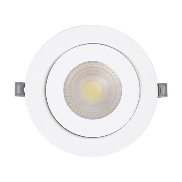 LEXIS JOINT 60988 Χωνευτό LED Κινούμενο Spot Downlight 12W 1200lm 45° AC 220-240V IP44 Φ15.8cm x Υ4.1cm - Στρόγγυλο - Λευκό - Φυσικό Λευκό 4500K - Bridgelux Chip - TÜV Certified Driver - 5 Years Warranty - Image 5