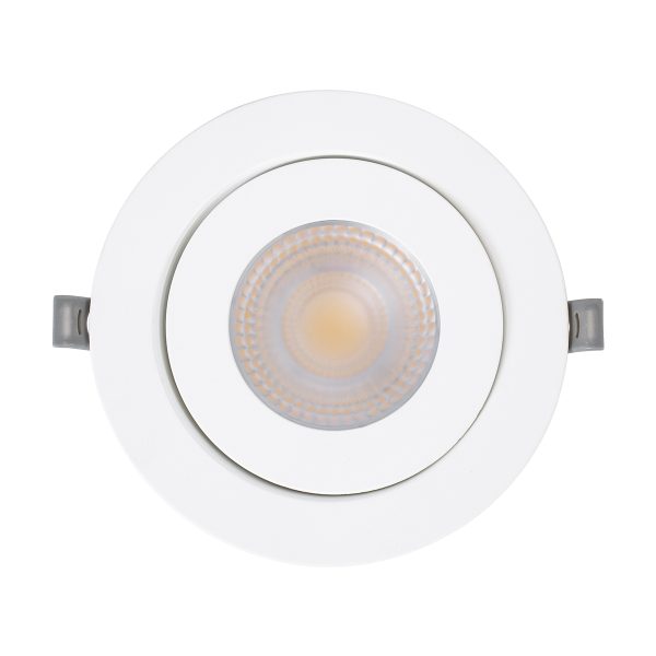 LEXIS JOINT 60989 Χωνευτό LED Κινούμενο Spot Downlight 12W 1140lm 45° AC 220-240V IP44 Φ15.8cm x Υ4.1cm - Στρόγγυλο - Λευκό - Θερμό Λευκό 2700K - Bridgelux Chip - TÜV Certified Driver - 5 Years Warranty - Image 5